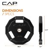 CAP Barbell 2" Olympic Pro Rubber Coated Cast Iron Plate - Black - 4 of 4