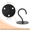 Unique Bargains Iron Wall Mounted Round Plate Ceiling Hooks and Hangers 2 Pcs - 3 of 3