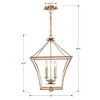 Crystorama Lighting Broche 4 - Light Chandelier in  Antique Gold - 2 of 4