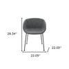 HomeRoots Set of Two Gray and Black Upholstered Fabric Dining Arm Chairs - 3 of 4