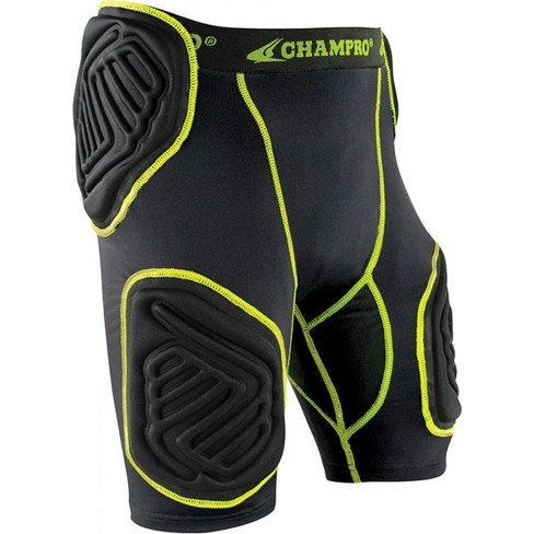 Champro Adult Bull Rush 5 Pad Football Girdle LG Charcoal Black