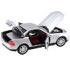 1996 Mercedes-Benz SLK Convertible Brilliant Silver Metallic 1/18 Diecast Model Car by Norev - 2 of 4