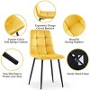 Mid Century Modern Velvet Dining Chairs Set of 2,Upholstered Accent Chairs with Metal Legs for Kitchen or Living Room-Baofuwish - 3 of 4