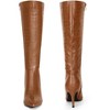 Perphy Women's Stone Pattern Pointy Toe Stiletto Heel Knee High Boots - 2 of 3
