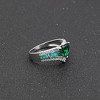 Majestic Heart Engagement or Promise Ring Created Fire Opal for Women Ginger Lyne - 4 of 4