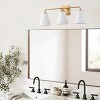 Dewdrop Vintage Wall Sconce 3-Light Brass Finish with White Frosted Glass ETL Certified for Bedroom Hallway - 4 of 4