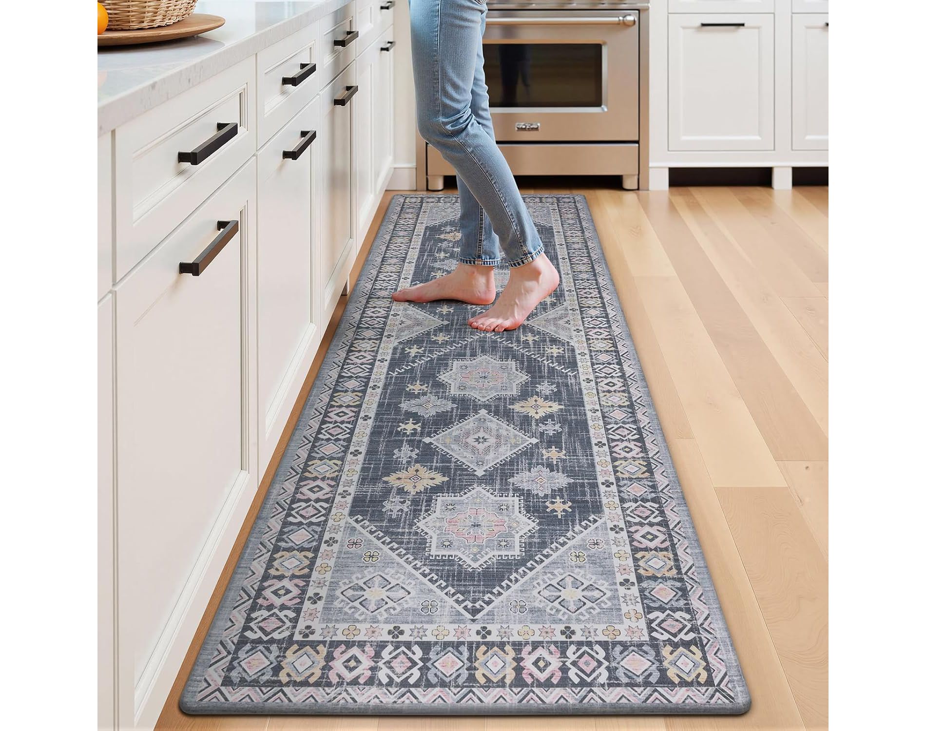 Anti Fatigue Kitchen Mat 24"x71" Waterproof Cushioned Standing Floor Mat