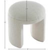 Meridian Furniture,Bowen Faux Shearling Teddy Fabric Ottoman/Stool - 4 of 4