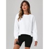ATHLECHIC Women's Crewneck Fleece Oversized Fashion Fall Outfits Pullover Hoodless Tops Cropped Sweatshirt - 3 of 4