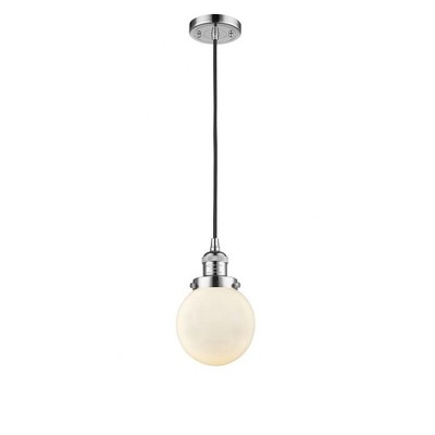 Beacon - 1 Light Cord Hung Mini Pendant In Industrial Style-9.5 Inches Tall and 6 Inches Wide
