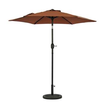 7.5' x 7.5' Bistro Market Patio Umbrella Coffee - Island Umbrella