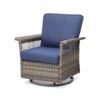 Belord High Back Outdoor Swivel Rocker Chairs Set, Gray Wicker Patio Furniture with 5-Inch Armrests and Thick Cushions for Porch, Deck, Balcony - 4 of 4