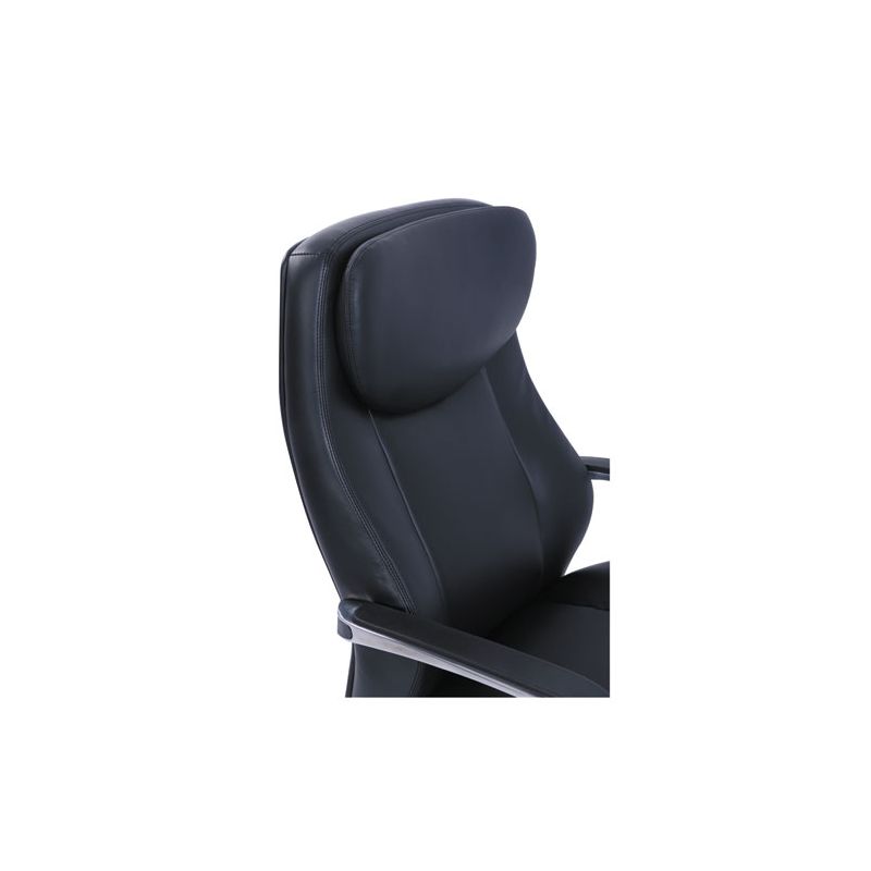La-Z-Boy Commercial 2000 High-Back Executive Chair, Supports Up to 300 lb, 20.25" to 23.25" Seat Height, Black Seat/Back, Silver Base, 5 of 8