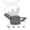 Power Lift Recliner with Heat & Massage, Plush Oversized Wide Seat - Adjustable Electric Lift Chair for Elderly & Mobility, Gray - 4 of 4