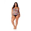 Women's Plus Gradient Floral Twist Front Underwire Tankini Swim Top - 4 of 4
