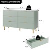 6-Drawer Modern Dresser with Gold Handles, Wood Storage Cabinet Organizer for Bedroom, Living Room, Entryway - 2 of 4