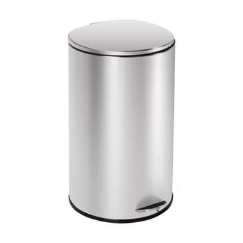Honey Can Do 7.9 Gallon Trash Can, Round Step On Kitchen Trash Can, White -  AliExpress
