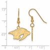 Black Bow Jewelry 14k Yellow Gold Plated Sterling Silver Nashville Predators NHL Dangle Earrings - 2 of 3