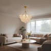 DORESshop 1-Light Gold Bubble Ball Glass Integrated LED Chandelier, RGBCW Dimmable Cluster Ceiling Light for Dining Room, Bedroom - 3 of 4