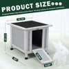 AZL1 Life Concept Pet Crates and Houses Modern Wooden Rabbit Cat Dog Hutch, Outdoor Retreat House with Openable Roof for Pets, Gray, 51"*40.5"*43" - 3 of 4