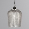 Toltec Lighting Cordova 1 - Light Pendant in  Brushed Nickel with 9" Silver Textured Shade - 2 of 4