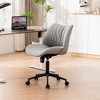 YOUNIKE Swivel Office Chair Modern Adjustable Desk Executive Task Chair Leather Rolling Side Vanity Chair 24.41"Wx25.2"Dx(29.92-33.07)"H - 4 of 4