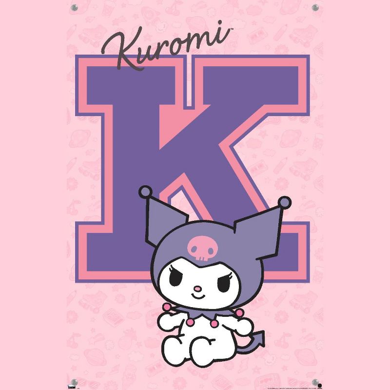 Trends International Hello Kitty and Friends: 24 College Letter - Kuromi Unframed Wall Poster Prints, 4 of 7