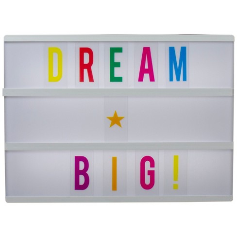 Northpoint Cinema Style 10-LED Home Decor Large Light Box with 109 Letters  and Characters, Wall Mounted or Tabletop, Battery or USB Powered, White