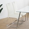 Sapphtopaz Modern Simple Dining Chairs Set, Faux Leather Padded Seat Kitchen Chairs with Chrome Metal Legs for Dining Room, Kitchen - 2 of 4