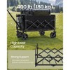 SONGMICS Folding Wagon, Portable Wagon Collapsible with Wheeels, Utility Pull Wagon, Camp Garden Cart with Handle, Loads Up to 330 lb - 3 of 4