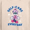 Women's - Disney - Minnie Mouse Self-Care Everyday Lightweight French Terry Wide Neck Long Sleeve Shirt - 2 of 4