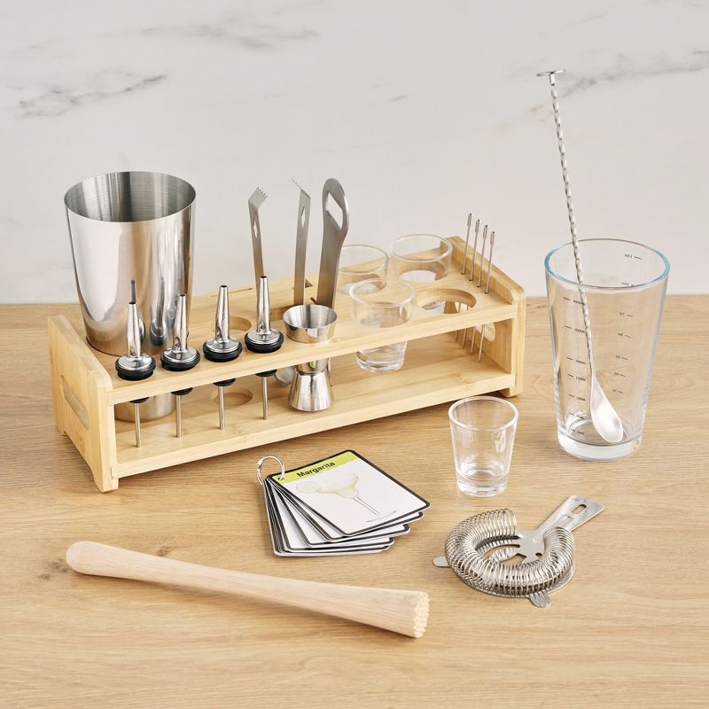 True Ultimate Barware Set with Wooden Stand, 4 of 15