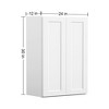 LOVMOR in Plywood Soft Close Kitchen Wall Cabinet with 2 Doors and Adjustable Shelves for Kitchen, Bathroom, Living Room,Study - 3 of 4
