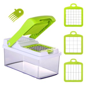 iMountek
"Versatile Vegetable Slicer Set: Quick Potato, Tomato & Fruit Cutter with 3 Stainless Steel Blades"Green - 1 of 4