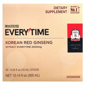 JungKwanJang Korean Red Ginseng Extract, Everytime , 30 Sticks, 0.34 fl oz (10 ml) Each - 1 of 4