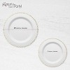 Smarty Had A Party White w/ Gold Pearl String Round Plastic Dinnerware Set - 120 Sets - 3 of 4