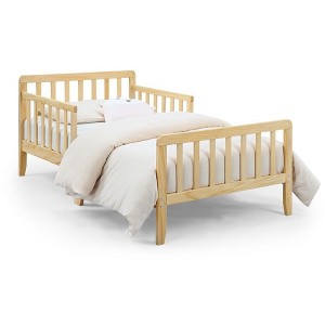 Yinvani Natural Solid Wood Crib with Double Safety Rails - 1 of 4