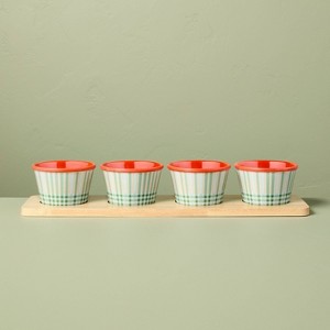 4pk Summer Plaid Melamine Mini Bowl Serving Set - Hearth & Hand™ with Magnolia - 1 of 4