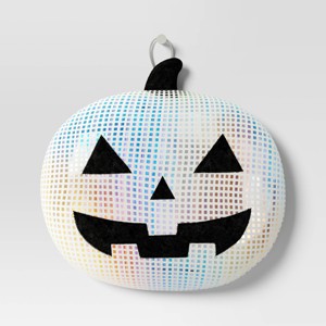 Hanging Disco Pumpkin Figurine - Hyde and EEK! Boutique™ Silver - 1 of 3