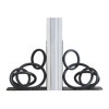 VIP Metal 7 in. Black Interlocking Stacked Rings Bookend Set of 2 - 2 of 2