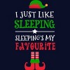 Junior's Design By Humans I Just Like Sleeping Funny Christmas Elf By Jeje1982 T-Shirt - 2 of 3