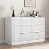 Standard Particle Board 6-Drawer Dresser with Large Storage and Modern Design and Durable Construction and Wavy Drawer Panels and Versatile Placement - 2 of 4