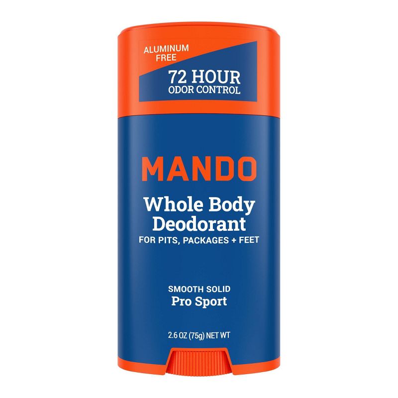 Mando Whole Body Deodorant - Men&#8217;s Aluminum-Free Smooth Solid Stick Deodorant - Pro Sport - 2.6oz, 1 of 12