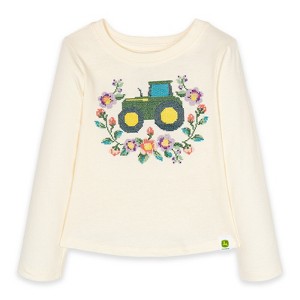 John Deere Farm Tractor Girls Long Sleeve T-Shirt Toddler - 1 of 4