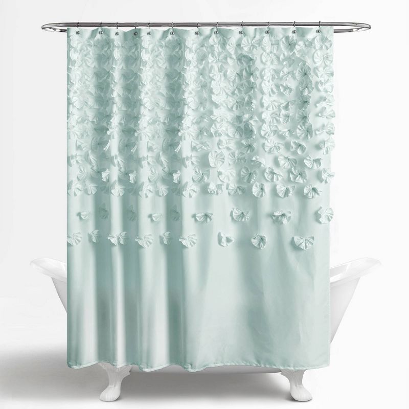 Lucia Scattered Flower Textured Shower Curtain - Lush Décor , 3 of 11