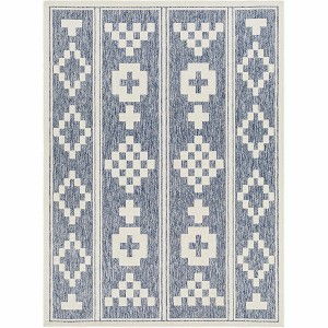 Hauteloom Hiro Blue Outdoor Rug - 1 of 4