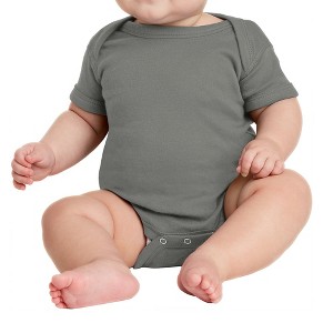 Mafoose Infant Short Sleeve Baby Rib Bodysuit - 1 of 4