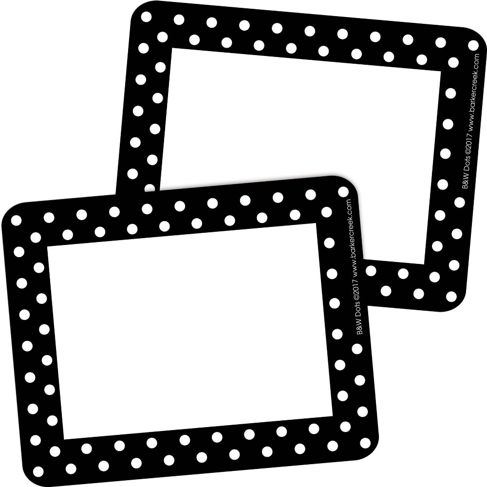 Photos - Educational Toy 2pk 45ea Black & White Dots Self-Adhesive Name Tag Labels - Barker Creek