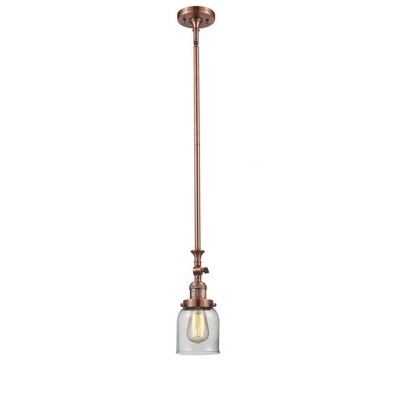 Bell - 1 Light Stem Hung Tiltable Mini Pendant In Industrial Style-14 Inches Tall and 5 Inches Wide