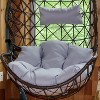 Sunnydaze Outdoor Replacement Danielle Hanging Egg Chair Cushion and Headrest Pillow Set - 2pc - 4 of 4